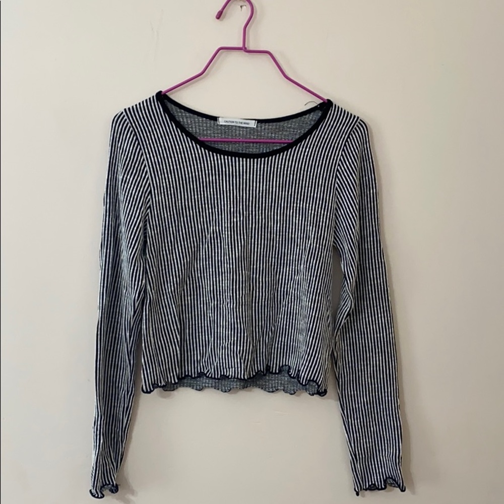 Striped Cropped Long Sleeve